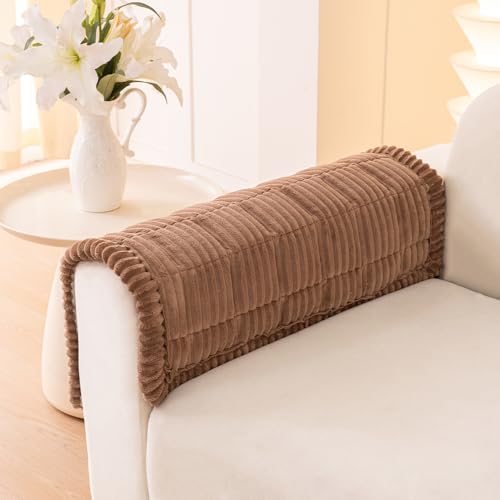 Awjcsv Couch Covers for Dogs Washable, Non Slip Sofa Protector Pet Friendly | Thick, Soft Furniture Cover, Against Pets Hair & Scratch, Fits Leather and Fabric Couches, 27.6" X 27.6" - color: Dark Brown, size: 27.6" X 27.6"