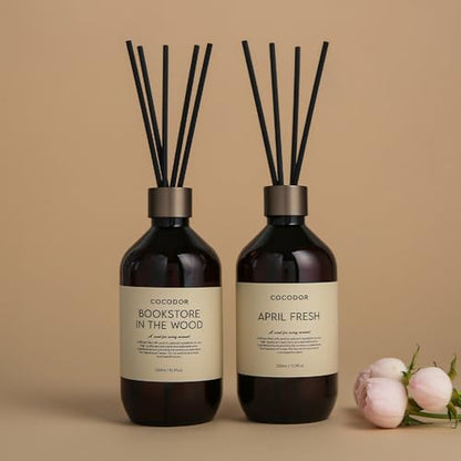 COCODOR Premium Reed Diffuser/Seoul Rose /16.9oz /2 Pack/Large Capacity Fragrance Scent Oil Stick Diffuser Set for Bedroom Bathroom Home Décor