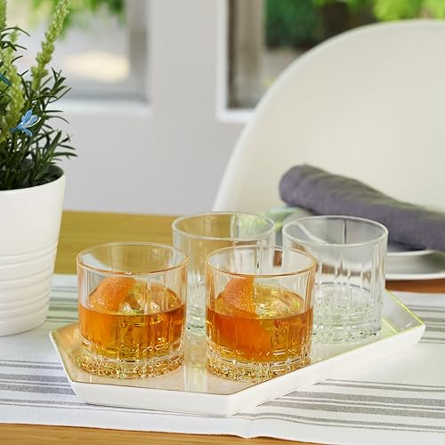 Spiegelau Perfect Serve Single Old Fashioned Glass Set of 4 - Lowball Cocktail Glasses, European-Made Crystal, Dishwasher Safe, Professional Quality Cocktail Glass Gift Set - 9.5 oz - style: S.O.F.