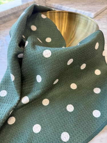 Kitchen Towels, Dish Towels for Kitchen, 3 Pc Kitchen Towel Set | Microfiber Waffle Towels, 16 x 26 inches, with Hanging Loops, Reusable Tea Towels, Cute Kitchen Towels - 3 Pack - color: Christmas Holly