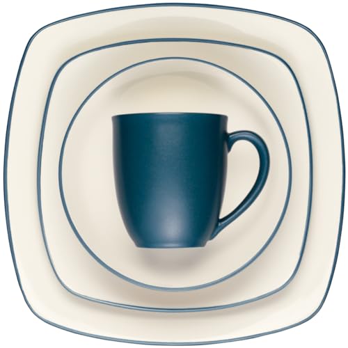 Noritake Colorwave Blue 4-Piece Square Place Setting, Service for 1 - color: Blue
