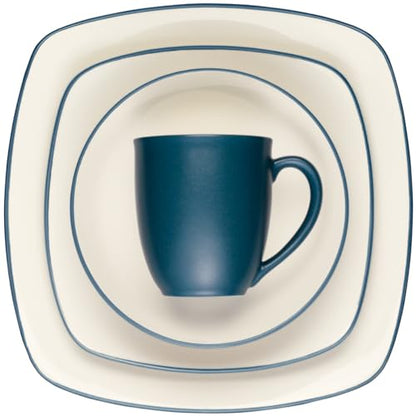 Noritake Colorwave Blue 4-Piece Square Place Setting, Service for 1 - color: Blue