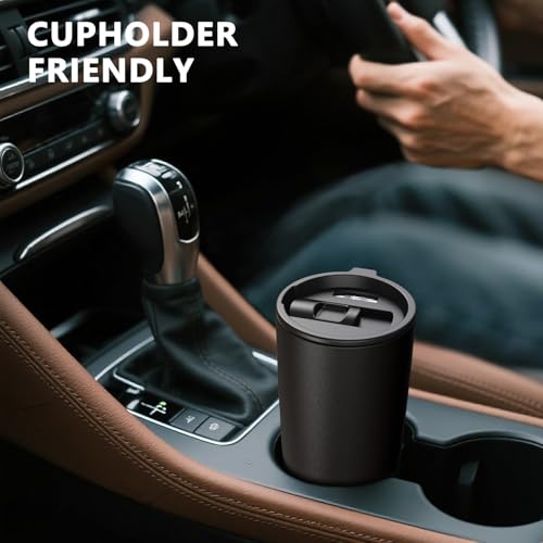 TILUCK 20 oz Insulated Coffee Tumbler with BPA-Free Lid | Travel Coffee Mug, Dishwasher Safe, Cup Holder Friendly, Double-Wall Vacuum Insulation for Hot & Cold Drinks, Matte Black - color: Matte Black, size: 20 Ounces