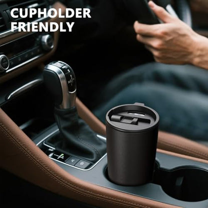 TILUCK 20 oz Insulated Coffee Tumbler with BPA-Free Lid | Travel Coffee Mug, Dishwasher Safe, Cup Holder Friendly, Double-Wall Vacuum Insulation for Hot & Cold Drinks, Matte Black - color: Matte Black, size: 20 Ounces