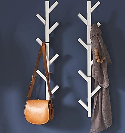 Coat Rack & Hat Rack – Modern Design – Wall Mounted – Stylish – (White) - color: White