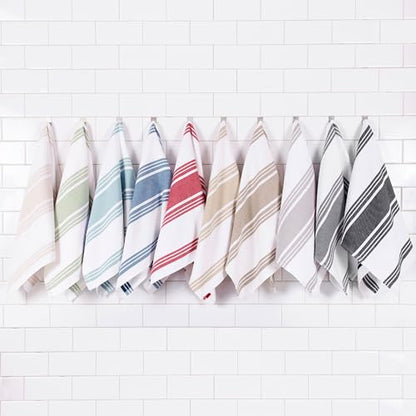 All-Clad Dual-Purpose Kitchen Towels: Highly Absorbent - 100% Cotton, 17"x30" Dish Towels for Cleaning & Drying Dishes & Glassware, 3-Pack, Titanium - color: Titanium