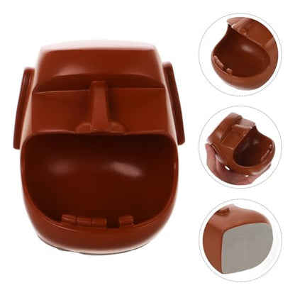 Toddmomy Moai Statue Key Storage Bowl Resin Decorative Tray for Entryway and Bedroom Multi-functional Key Holder Candy Organizer and Jewelry Dish