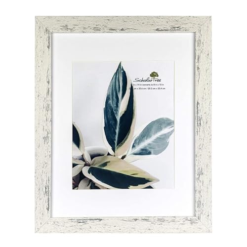 Rustic White Wooden 11x14 Picture Frame set of 2,Display 11x14 without Mat or 8x10 with Mat，Wall Gallery Photo Frames - color: White, size: 11x14 inches