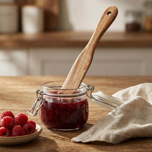 AOOSY Skinny Spurtle,11In Acacia Wood Spatula for Sourdough, Mixing | Long Handle Wooden Spatula for Sourdough Starter,Reaching Bottom of Jars, Spurtles Kitchen Tools for NonStick Cookware - size: 1 Pcs Wooden Spurtle