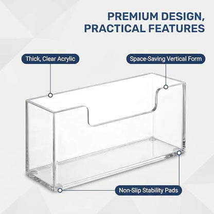Acrylic Guest Towel Holder, Clear Bathroom Countertop Caddy | Disposable Hand Towels & Vanity Storage - color: A - Acrylic Guest Towel Holder, size: Guest Towel Holder