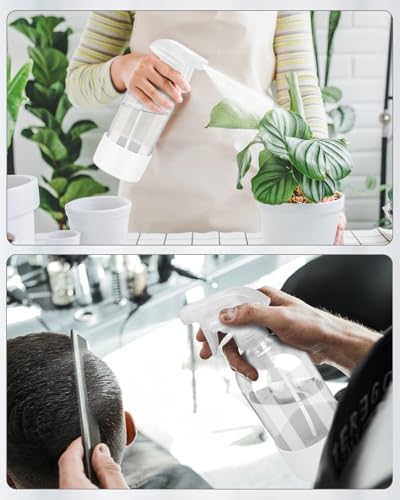 Rionisor Glass Spray Bottles with Silicone Sleeve Protection, Empty 16OZ Reusable Spray Bottles, Refillable Containers with Spray Nozzles for Cleaning Solutions, Plants and Essential Oils 1 Pack White - color: White, style: 1 Pack