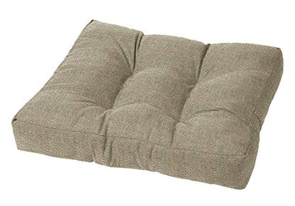 Cushion Source Tufted Ottoman Cushions, 21"X 17" Indoor and Outdoor Durable Tufted Cushion Made with Fade Resistant Sunbrella Fabric, Sunbrella Linen Stone - color: Sunbrella Linen Stone