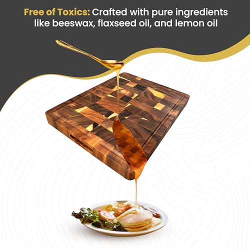 (1.7" Extra Thick & Large) 20"x15" American Black Walnut Wood End Grain Cutting Board for Kitchen with Juice Groove, Heavy-Duty Butcher Block, Wooden Chopping Board, Charcuterie Boards - size: 20"L x 15"W