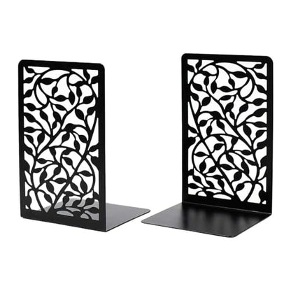 Tree Design Modern Bookends for Shelves, Metal Bookend Decorative Bookends Tree Bookends Supports, Unique Black Book Stoppers Black Non-Skid Book Stopper for Home Office School