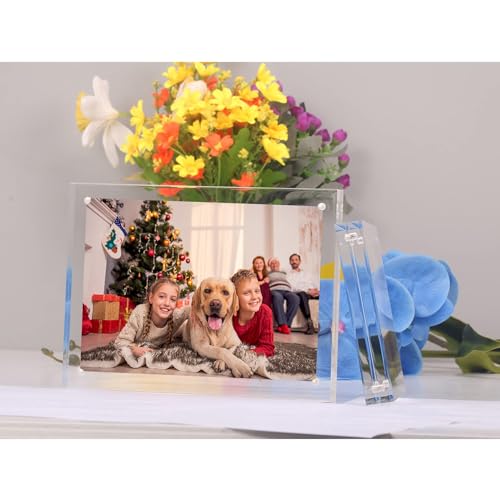 NIUBEE 8.5x11 Picture Frame 3 Pack, Clear Certificate Document Photo Frame | Shatterproof &Safe, 95% High Transparency, UV protection, Double-sided display Magnetic Desktop Frames for Picture Display - size: 8.5x11"(3 Packs)