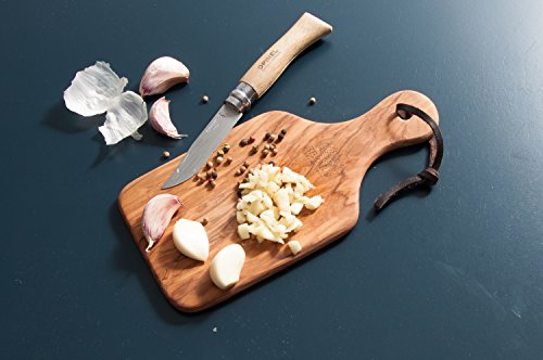 Berard 54070 French Olive-Wood 8-Inch Handcrafted Cutting Board with Handle