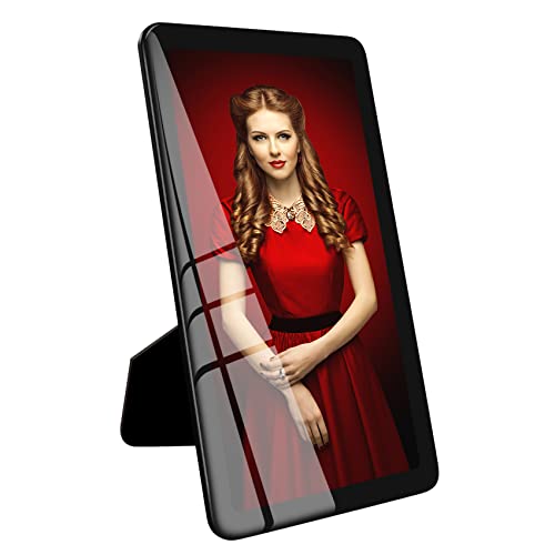 Bluesun 4×8 Black Picture Frame, Vertical & Horizontal Wall & Tabletop | 4×8 Black Photo Frame with Tempered Glass & Rounded Corners, Ideal for Certificates, Living Room Bedroom Hallway Office - color: Black, size: 4x8 （1 Pcs）