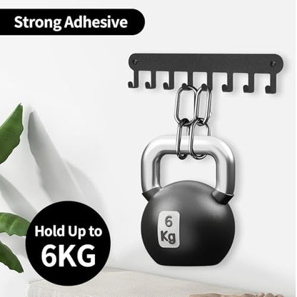 2 Pack Key Holder Wall Mount, Key Holder for Wall,Key Wall Holder | Key Hooks Hanging Keys, Key Hanger Wall Mount with 8 Hooks, Key Rack for Living Room, Kitchen, or Bathroo (Balck) - color: Black