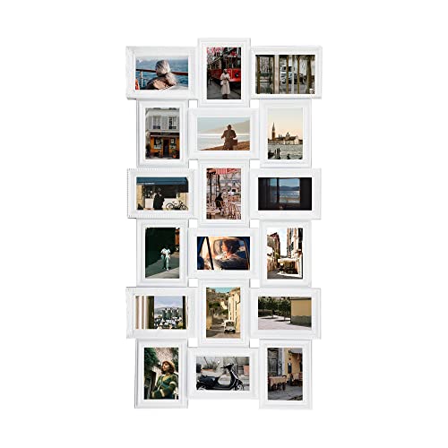 Jerry & Maggie 4X6 Collage Picture Frames for Wall Decor, 18 Opening Collage Wall Hanging for 6x4 Photo, Multi Picture Frame Set with One-piece Design White - color: White*18 pack