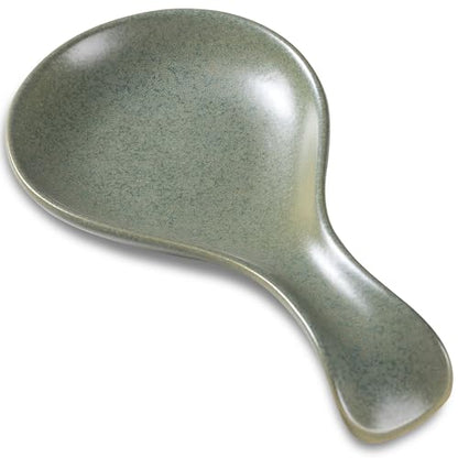 Ceramic Spoon Rest for Stove Top, 8 Inches Large Spoon Holder for Kitchen Counter, Porcelain Utensil Rest, Housewarming Thankgiving Christmas Gift, Dishwasher Safe Heat-Resistant, Green(1 PC) - color: Green