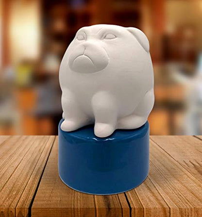 Wild Essentials Big Dog Ceramic Aromatherapy Wicking Diffuser for Essential Oils and Fragrance, Non-Electric Air Freshener for Bedroom, Office, Bathroom, 5 inches tall