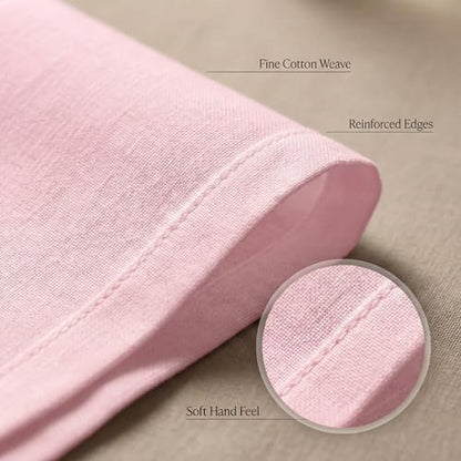 Urban Villa Cloth Napkins Cotton 20x20 (Set of 12) Pink - color: 013 Pink, size: 20" x 20" (Set of 12)
