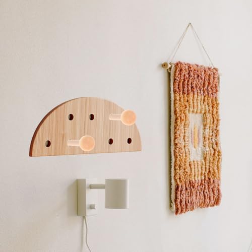 Angoily 10pcs Matchstick Hole Board Wooden Pegs Wood Hooks for Pegboard Panel Hanger for Pegboard Pegs en Hooks Stick 3.14X0.86 Inch
