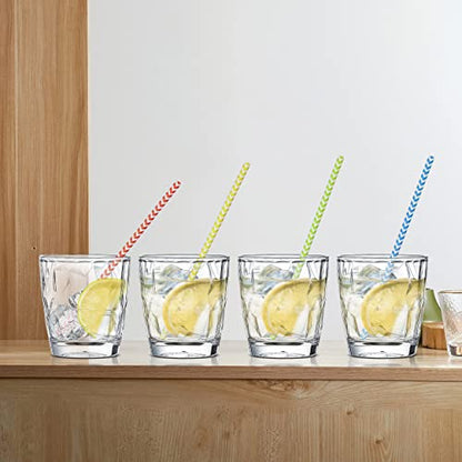 Plastic Clear Water Tumblers Set of 4, 10-ounce Transparent Unbreakable Drinking Glasses, Acrylic Reusable Juice Wine Cups Dishwasher Safe Water Tumblers Camping Portable Cups, Easy To Storage (Clear) - color: Clear