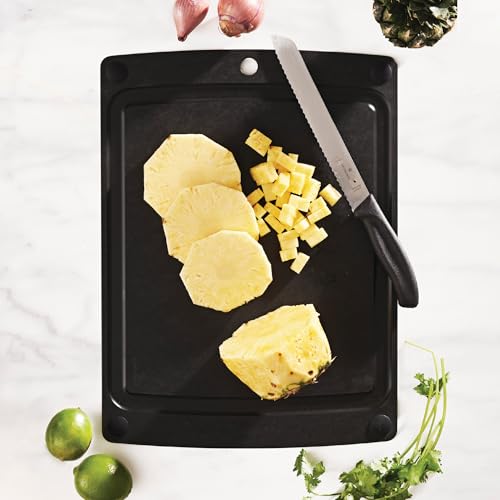 Epicurean All-In-One Cutting Board with Non-Slip Feet, 17.5" x 13", Slate/Black - color: Slate/Black, size: 17.5"L x 13"W