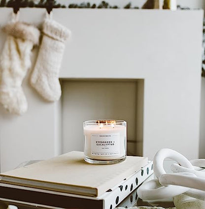 Home & Holiday 3 Wick Scented Candle - 43 Hour Burn | Made in the USA Luxury Clean Soy Wax Candles - Long Lasting Large Glass Jar Candle for Home - 3 Wicks - 14.9oz - color: Home + Holiday