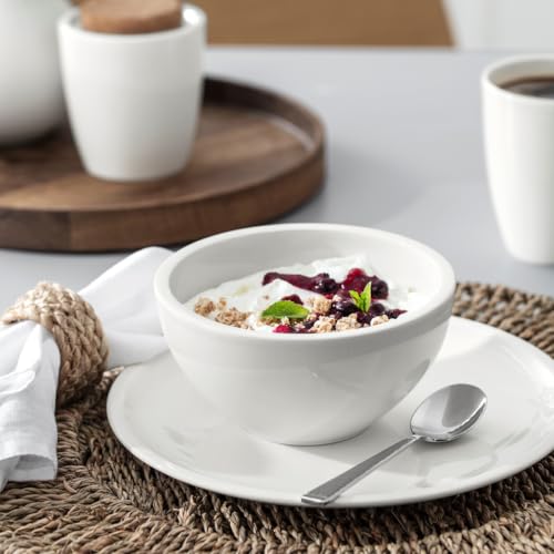 Villeroy & Boch Artesano Original 16 Piece Dinnerware Set, Creamy White | Premium porcelain dinnerware set, made in Germany, dishwasher and microwave safe, a wedding registry set