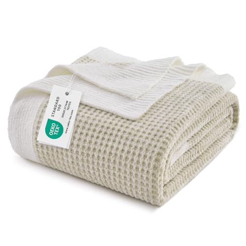 BEDELITE Soft Cozy Chenille Waffle Knit Throw Blanket,Farmhouse Boho | ideal gift,fuzzy,fluffy,warm,for sofa or bed,room decor,breathable all season,lightweight,machine washable,60*80 beige - color: Beige, size: Twin(60"x80")