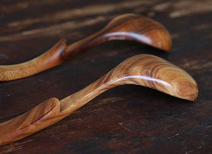 Wooden Ladle 3Size, Wooden Spoons for Cooking, Wooden Ladle for Soup, Natural Teak, Non-Stick Wooden Spoon, Wood Cooking Spoons, Kitchen Utensils set - size: 3Pcs Set