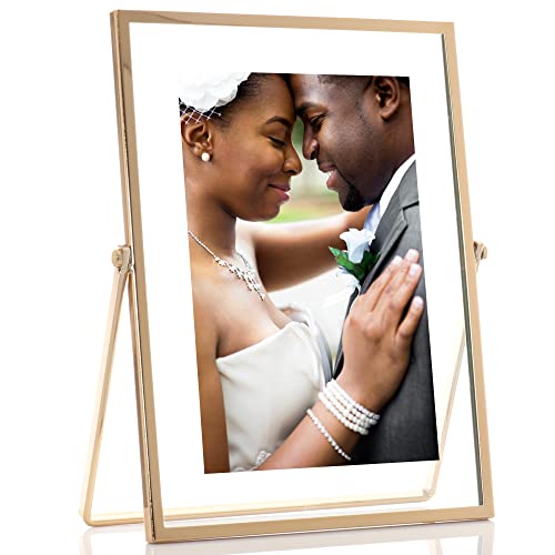 Lawrence Frames Metal Easel Float Picture Frame, 4x6, Gold - color: Gold, size: 4x6