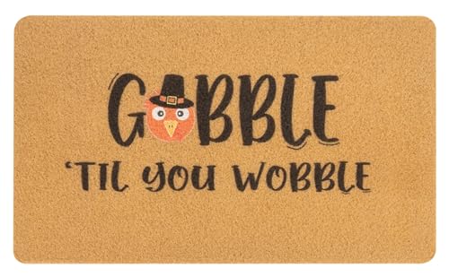 Thanksgiving-Weclome Doormat-Front Door - Entrance-Porch Fall-Door-Mats - color: Brown-2, size: 1'5" x 2'5" (Rectangular)