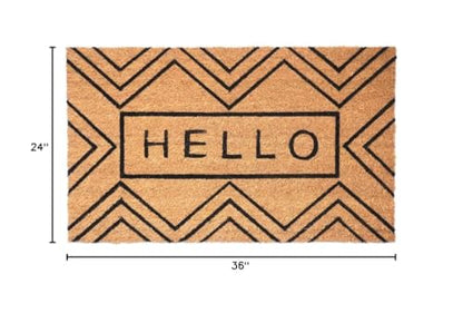 Calloway Mills Chevron Hello Doormat (24" x 36") - size: 2' x 3' (Rectangular)