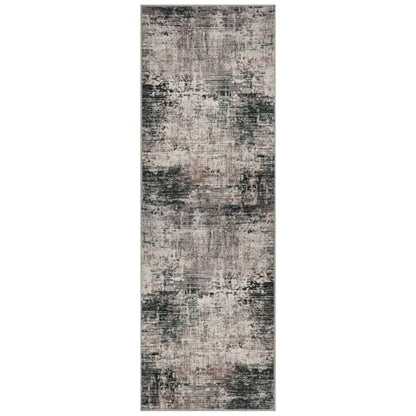 KILOCOCO Abstract Runner Rug 2x6 ft Washable Hallway Runner, Black/Brown | Machine Washable Kitchen Runner, Non Slip Entryway Runner, Printed Carpet Runners, Abstract Floor Runners, Soft Bedside Rug - color: Black/Brown, size: 2' x 6' (Runner)
