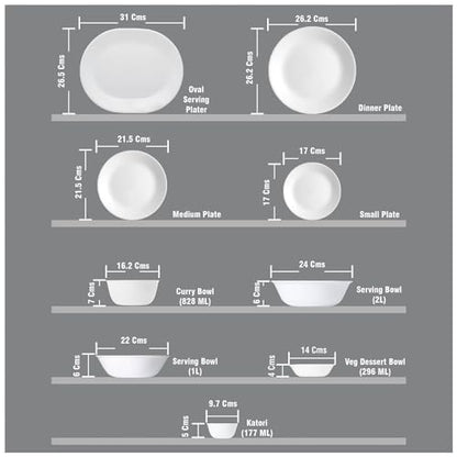 Corelle Vitrelle 6-Piece Soup/Cereal Bowl Set Triple Layer Glass and Chip Resistant, 18-Oz Lightweight Round Bowls, Winter Frost White - size: 18oz Bowls