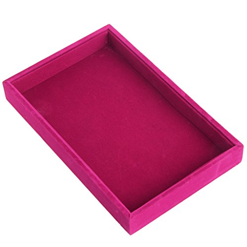 Jewelry Trays Stackable Showcase Display Drawer Organizer Storage- Multi-Purpose Multiple Combinations Large Capacity Hot Pink - color: Hot Pink