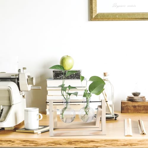 10pcs Plant Propagation Stations Rack - Tabletop Plant Terrarium Hanger Rod - Replacement Hydroponic Water Vase Stand for Home Office 30cm - size: 30.00X0.50X0.50CM