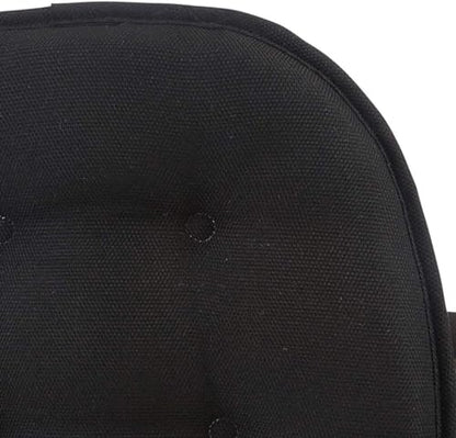 Non-Slip Chair Cushions, Assembled in USA, U-Shaped Skid-Proof Seat Pads for Dining Room, Kitchen, Office, 15"x16" - color: Solid Midnight Black, size: 2 Pack