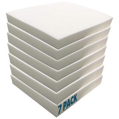 Foamma High Density Upholstery Foam, 2" x 24" x 24" 7-Pack - Couch Cushion Foam Replacement Pad, High Density Pad for Seats, Pillows, Chairs, and Craft Projects - color: High Density, size: 2" x 24" x 24", style: 7 Pack