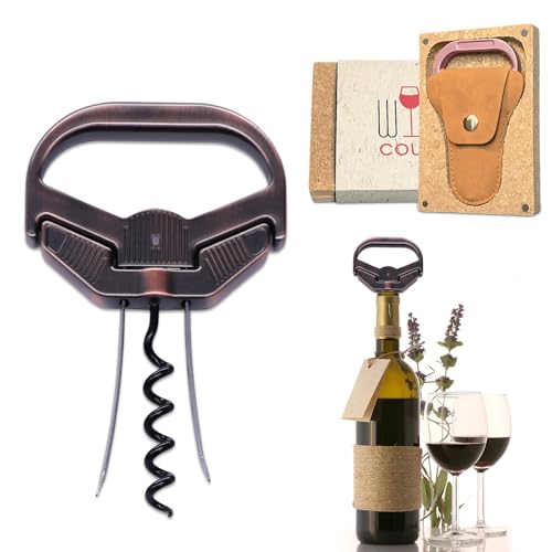 Ah So Wine Opener 3-in-1 Two Prong Cork Remover for Old Corks | Vintage cork saver,3-IN-1 versatility,heavy-duty steel,compact&portable,connoisseur's gift - color: classic-4H