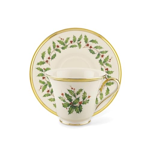 Lenox 146504040 Holiday Tea Saucer, Christmas Theme - style: Tea Saucer
