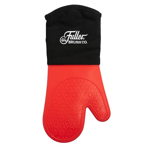 Fuller Brush Extra-Long Silicone Oven Gloves (2-Pack) – 14.5" Forearm Protection – Heat Resistant to 500°F – Non-Slip, Waterproof Oven Mitts for Baking, Cooking, BBQ & Grilling