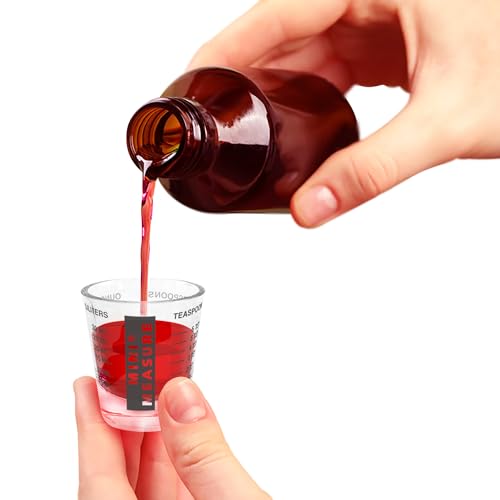 Kolder Mini Measure Heavy Glass, 20-Incremental Measurements Multi-Purpose Liquid and Dry Measuring Shot Glass, Black, Set of 2 - color: Black, size: Set of 2