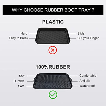 1 Pack Rubber Small Boot Tray for Entryway,Boot Mat,Shoe Tray,Shoe Mat for Indoor and Outdoor Use, 27.95"x 15.74" (Pack of 1) - size: 29.5" x 15.7" x 1.2"