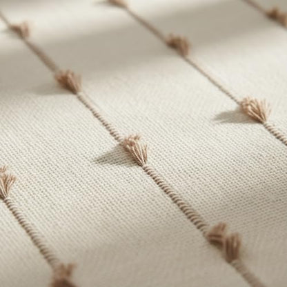 Boho Placemats 13 x 19 Set of 4 for Dining Table Decor Khaki Beige | Durable Fabric,Woven Cloth Place Mats for Farmhouse Rustic Kitche Home Decor,Cotton Placemats,Table mats - size: Set of 4