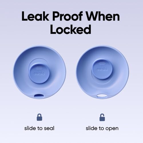 Owala SmoothSip Slider Insulated Stainless Steel Coffee Tumbler, Reusable Iced Coffee Cup, Hot Coffee Travel Mug, BPA Free 12 oz, Out of the Blue - color: Out of the Blue, size: 12 Ounces, style: No Handle