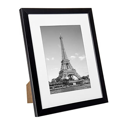 upsimples 8x10 Picture Frame Set of 10, Display Pictures 5x7 with Mat or 8x10 Without, Multi Photo Frames Collage for Wall or Tabletop Display, Black | Fit 5x7 and 8 x 10 Photos, Wall or Tabletop Display, For Gallery Hallway Living Room, For Christmas - c